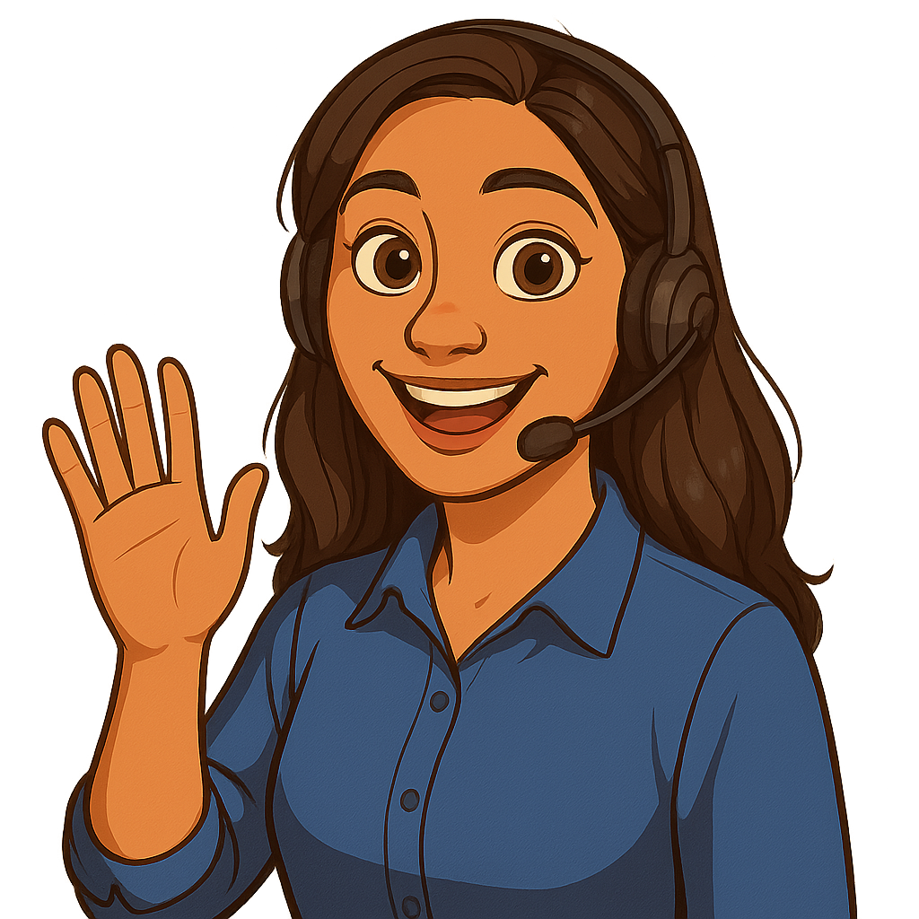 The KASII assistant waving hello.